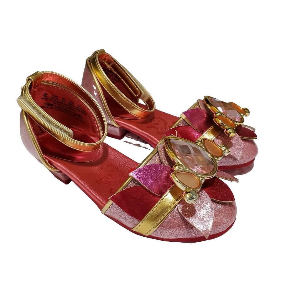 Aurora Girl's 7/8 Costume Shoes Pink Gem Princess Sleeping Beauty Disney Store